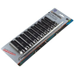 Sheffield Drive Metric Deep Socket Set Dual Action