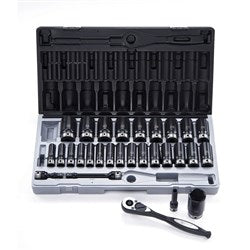 Sheffield Drive Metric Deep Socket Set Dual Action