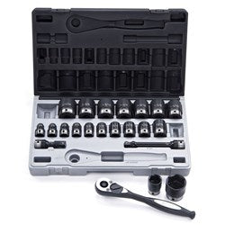 Sheffield Drive Imperial Standard Socket Set Dual Action