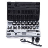 Sheffield Drive Imperial Standard Socket Set Dual Action