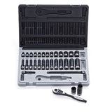 Sheffield Drive Metric Standard & Deep Socket Set Dual Action