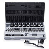Sheffield Drive Metric Standard Socket Set Dual Action