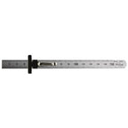 Sheffield Matt Stainless Rule With Pocket Clip Metric Imperial