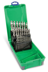HSS Bright Finish Drill Set Imperial: 1/16" - 1/2" x 1/64" Rises | 29pc