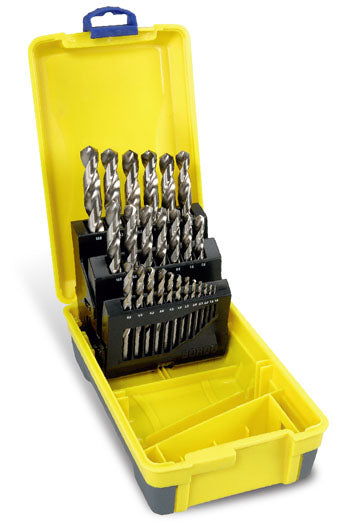 HSS Bright Finish Drill Set Metric: 1.0 - 13.0 x 0.5mm Rises | 25pc