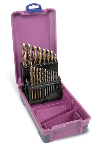 Cobalt Jobber Drill Set Imperial: 1/16" - 1/2" | 21 Pce 2-Tier