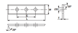 3 Hole Rectangle End Cutting Insert - PL 50 12 1.7 E/C | CARBiTOOL