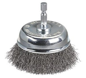 Bordo Steel Crimp Wire Cup Brush With Hex Shank