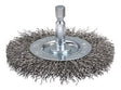 Bordo Steel Crimp Wire Wheel Brush With Hex Shank