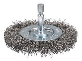 Bordo Steel Crimp Wire Wheel Brush With Hex Shank