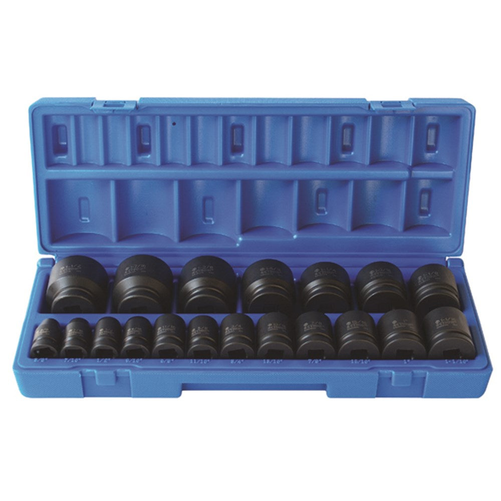 Sheffield 1/2" Drive 6-POINT IMPERIAL STANDARD SOCKET SET - 19 Piece 1/2 Drive 6-Point Imperial Standard Socket Set