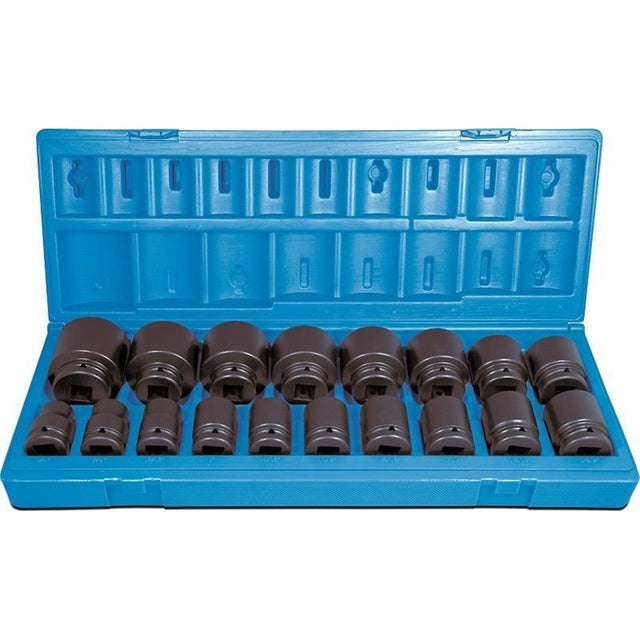 Sheffield 3/4" Drive 6-POINT IMPERIAL STANDARD SOCKET SET - 18 Pieces 3/4 Drive 6-Point Imperial Standard Socket Set