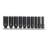Sheffield Action Drive Metric Deep Magnetic Impact Socket Set