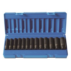 Sheffield Drive Metric Deep Socket Set