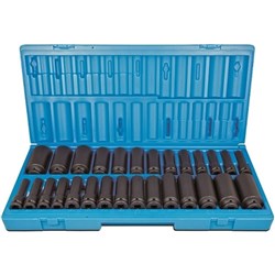Sheffield Drive Metric & Imperial Deep Impact Socket Set