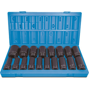 Sheffield 3/4" Drive 6-POINT METRIC DEEP SOCKET SET - 18 Pieces 3/4 Drive 6-Point Metric Deep Socket Set