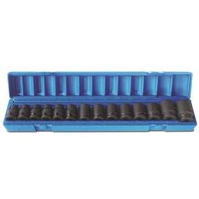 Sheffield 14 Pieces 1/2" Drive 6-Point Metric Standard Socket Set - 14 Pieces 1/2 Drive 6-Point Metric Standard Socket Set