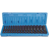 Sheffield Drive Metric Standard & Deep Socket Set