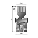 Sheffield 1/2" DRIVE 6-POINT METRIC DEEP UNIVERSAL IMPACT SOCKET - 23mm 1/2" Drive 6-Point Metric Deep Universal Impact Socket