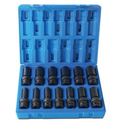 Sheffield Drive Universal Metric Deep Socket Set