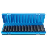 Sheffield Drive Metric Deep Socket Set