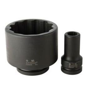 Sheffield 1" DRIVE 12-POINT METRIC STANDARD IMPACT SOCKET - Range 1 - 63mm 1" Drive 12-Point Metric Standard Impact Socket