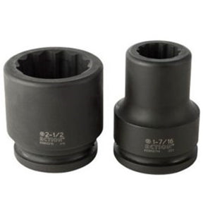Sheffield 1-1/2" DRIVE 12-POINT METRIC STANDARD IMPACT SOCKET - 55mm 1-1/2" Drive 12-Point Metric Standard Impact Socket