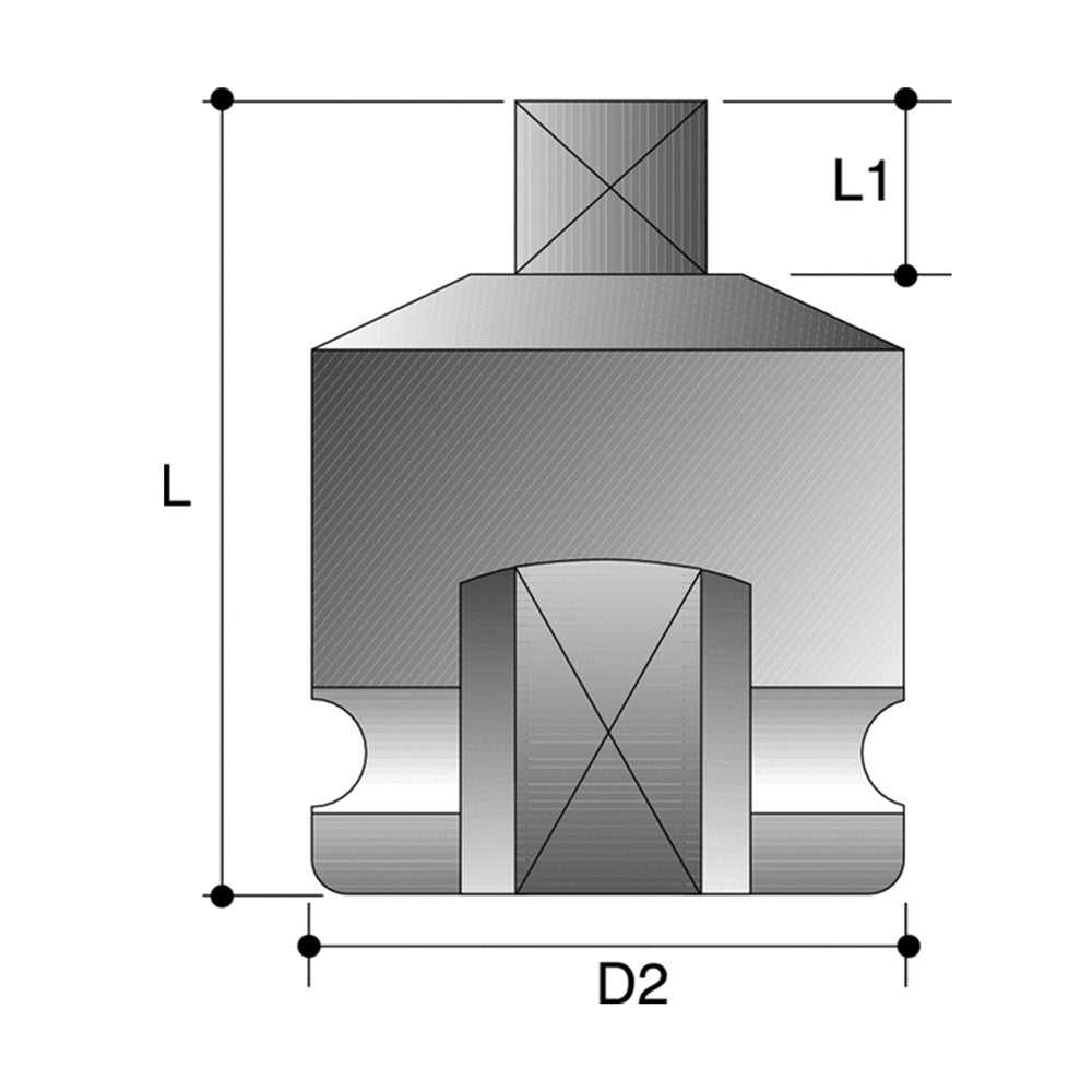 Sheffield 1/2" DRIVE 4-POINT MALE SQUARE IMPACT SOCKET - 5/8" x 1/2"" Drive 4-Point Imperial Male Square Impact Socket