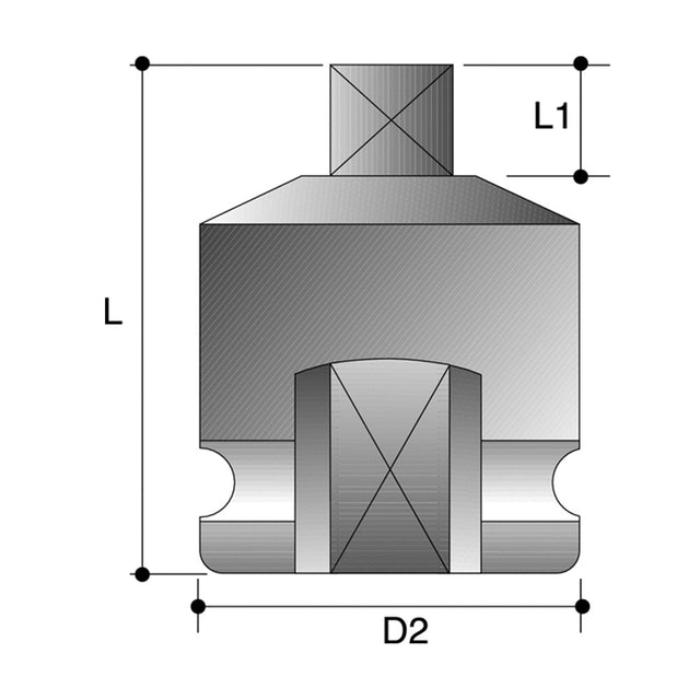 Sheffield 1/2" DRIVE 4-POINT MALE SQUARE IMPACT SOCKET - 5/8" x 1/2"" Drive 4-Point Imperial Male Square Impact Socket