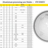 Aluminium Cutting Saw Blades NEGATIVE RAKE | Frezite 878 Series