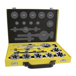 Sheffield Alpha Die Set Metric Coarse Carbon Metal Box