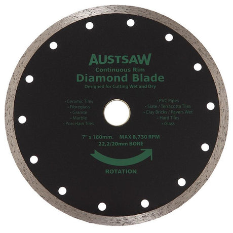 Sheffield Austsaw Diamond Blade Continuous Rim Mm Continuous — official supplier product image