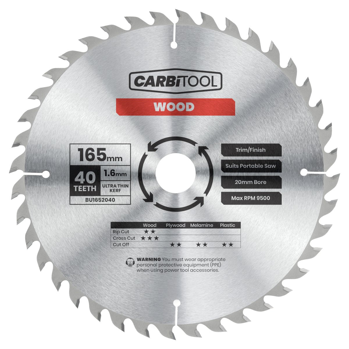 184 mm x 24T Portable Wood Cutting Thin Kerf Circular Saw