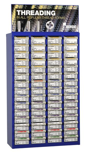 Bordo Chrome Alloy Tap & Die Cabinet Merchandiser