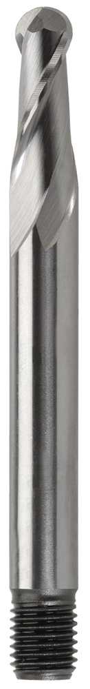 Bordo Short Ball Nose Threaded HSS Cobalt Slot Drill - series 6022