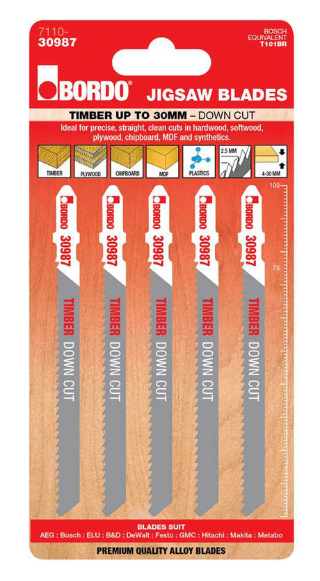 Bordo Hcs T-Shank Down Cut Jigsaw Blade