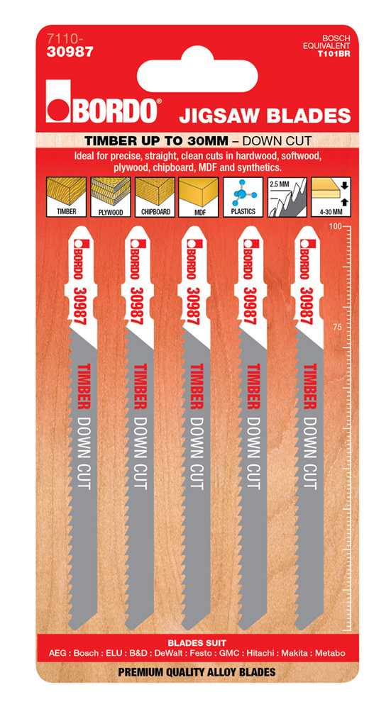 Bordo Hcs T-Shank Down Cut Jigsaw Blade