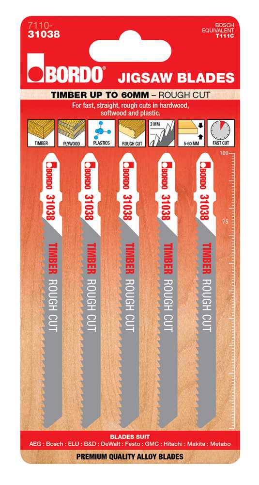 Bordo Hcs T-Shank Rough Cut Jigsaw Blade