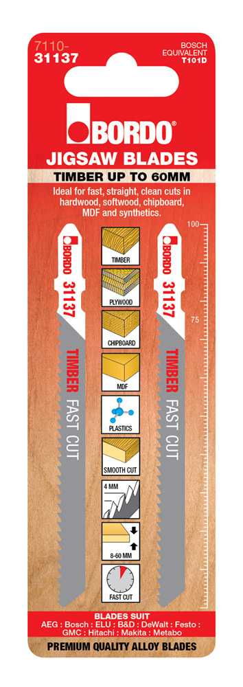 Bordo Hcs T-Shank Fast Cut Jigsaw Blade