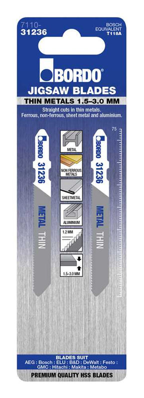 Bordo Thin Straight Cut Jigsaw Blade