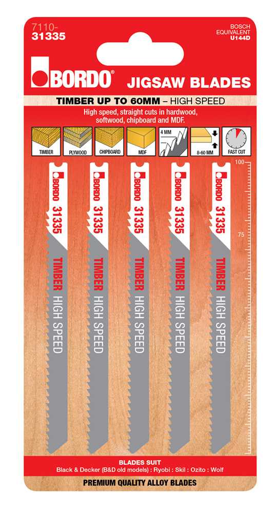 Bordo Hcs Uni Shank High Speed Cut Jigsaw Blade