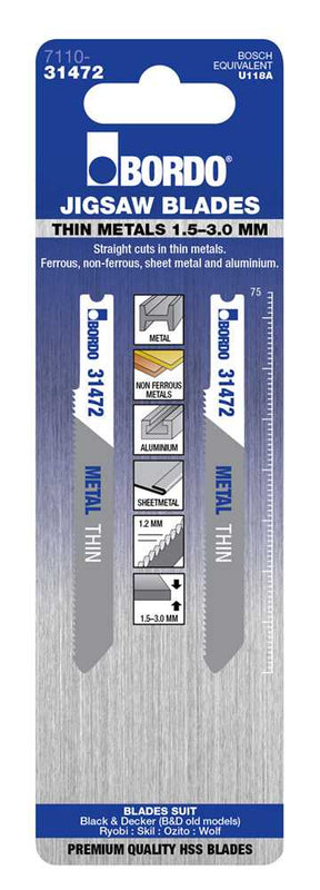 Bordo Thin Straight Cut Universal Jigsaw Blade