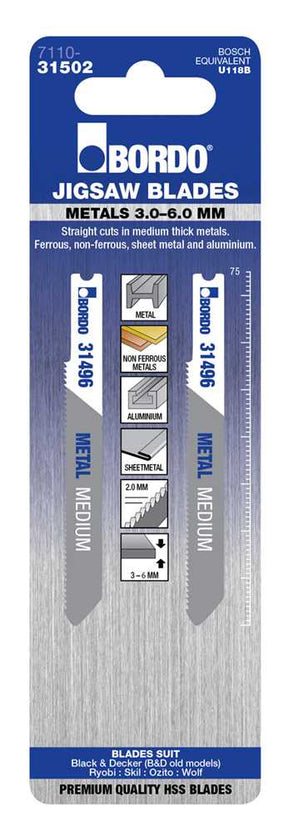 Bordo Medium Straight Cut Universal Jigsaw Blade