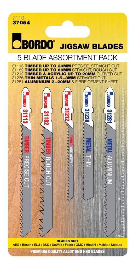 Bordo T-Shank Jigsaw Blade Assortment