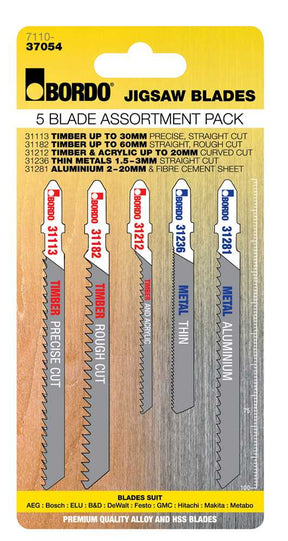 Bordo T-Shank Jigsaw Blade Assortment