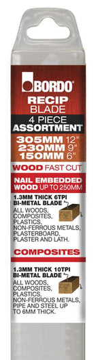 Bordo Timber Cutting Reciprocating Saw Blade Assortment Blades