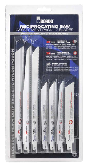 Bordo Reciprocating Saw Blade Assortment With Heavy Duty Ballistic