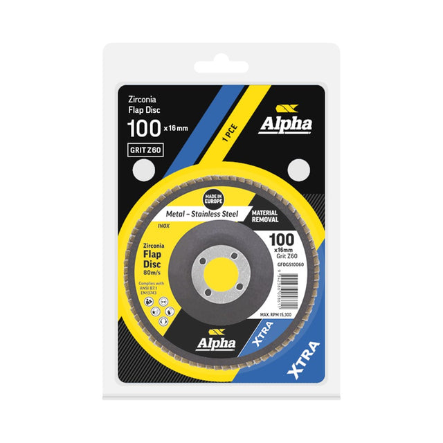 Sheffield Flap Disc Z60 Grit Zirconia Xtra