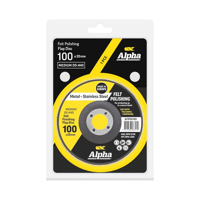 Sheffield Felt Polishing Flap Disc Medium D5-H40