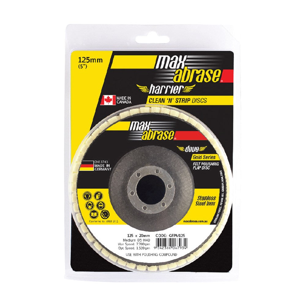 Sheffield Felt Polishing Flap Disc Medium D5-H40